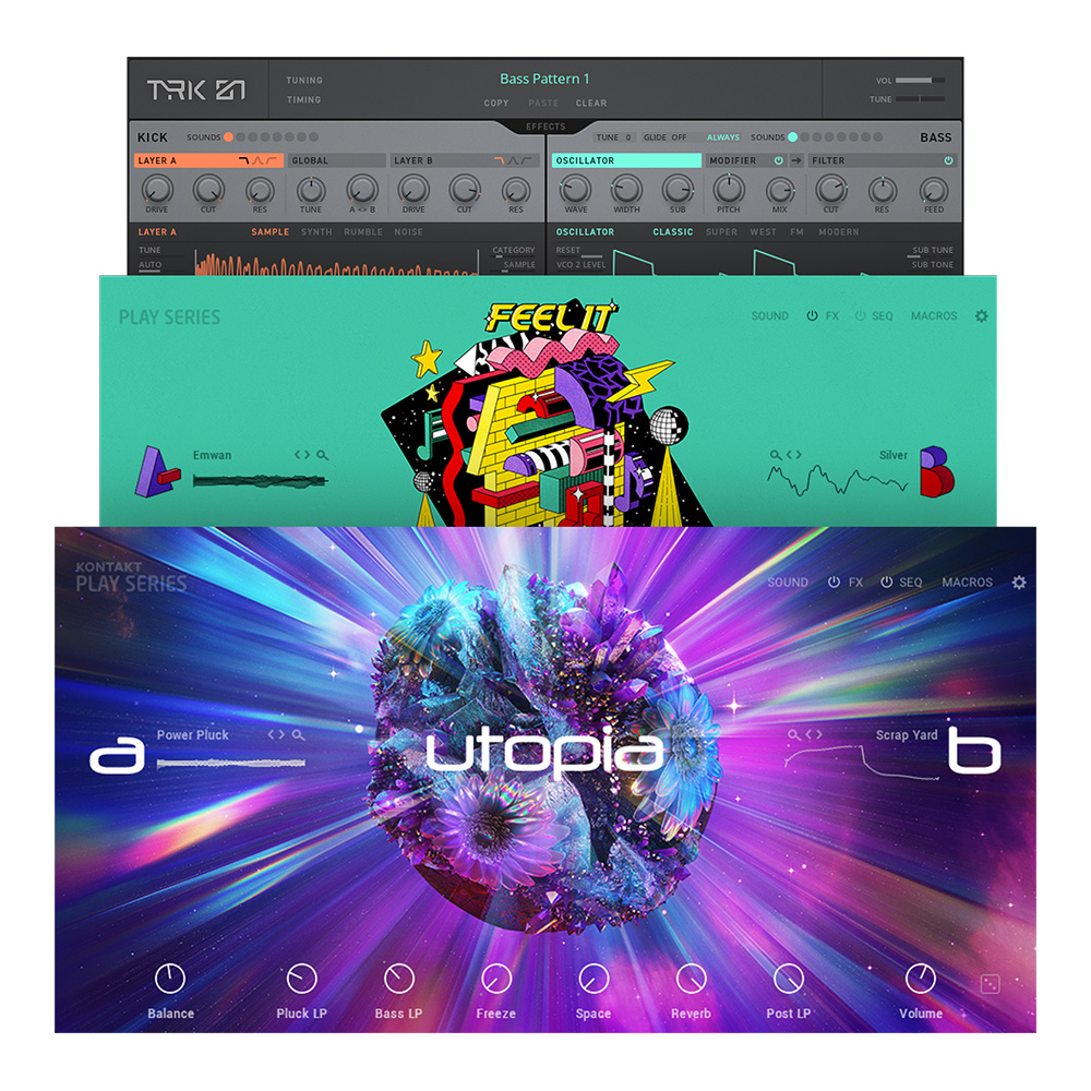 Native Instruments <br>Electronic Dance Bundle (TRK-01 / Feel It / Utopia)