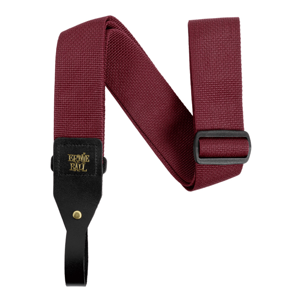 ERNIE BALL <br>#5367 Acoustic Guitar Strap - Burgundy