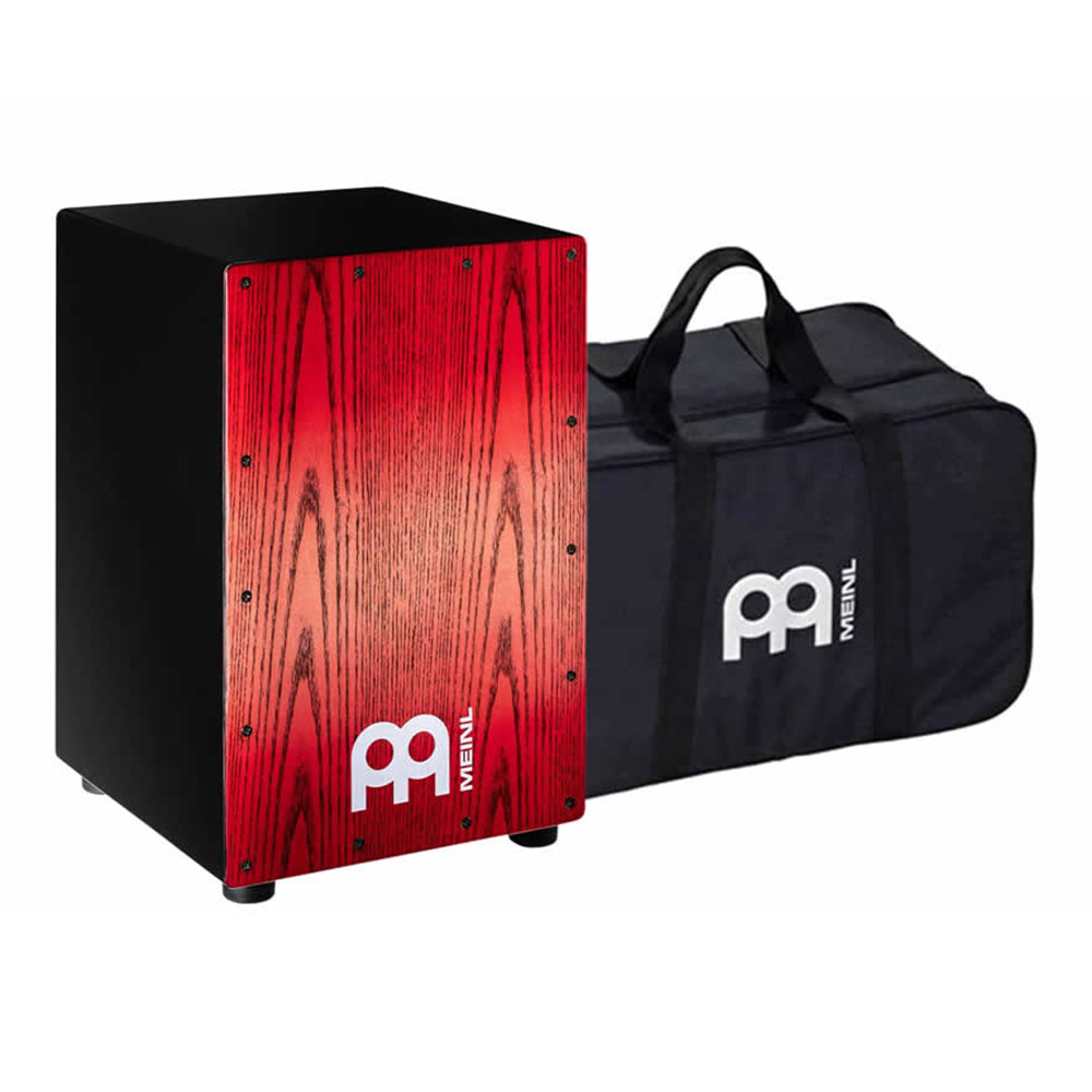 MEINL <br>Headliner Series Snare Cajon, Tango Red Fade [MCAJ100BK-TRF+]