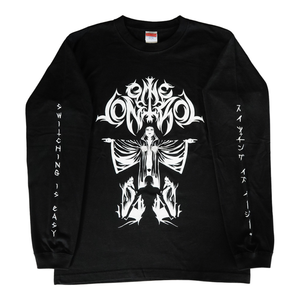 One Control <br>デスメタル風ロゴ ロングTシャツ ブラック L