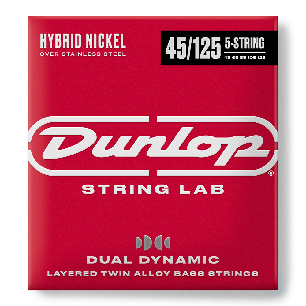 Jim Dunlop <br>Dual Dynamic Layered Twin Alloy Hybrid Wound Nickel Bass Strings 45-125 | 5-String [DBHYN45125]
