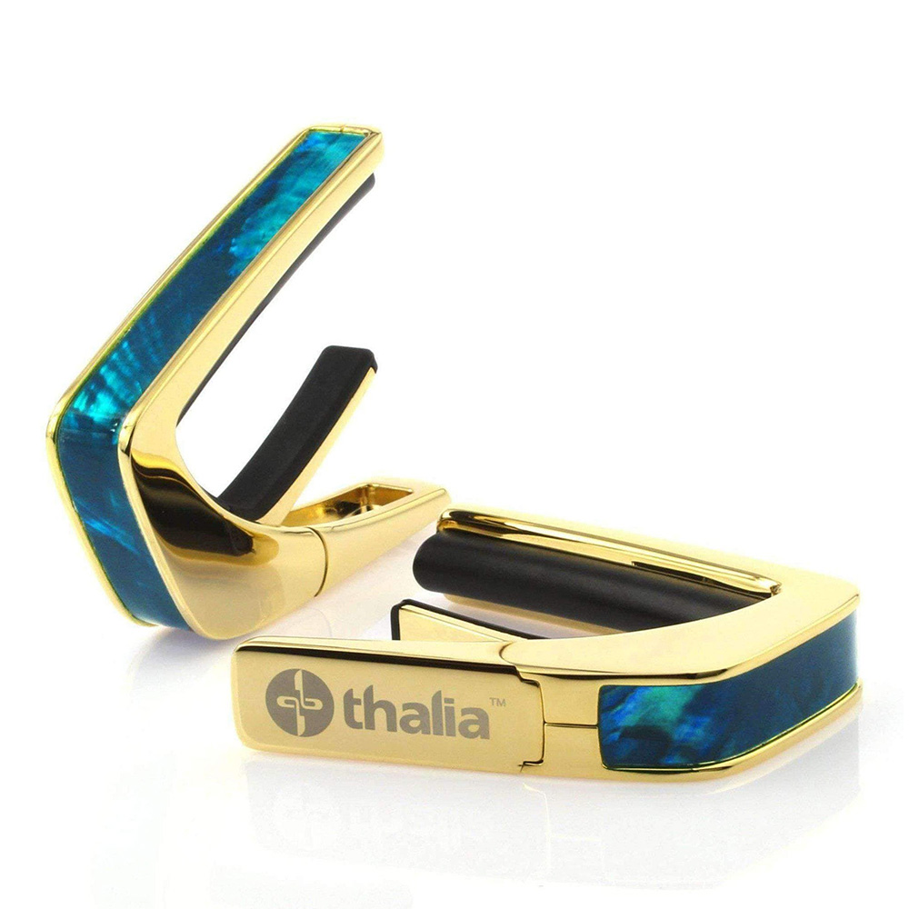 Thalia Capo <br>Exotic Shell / Teal Angel Wing / 24K Gold