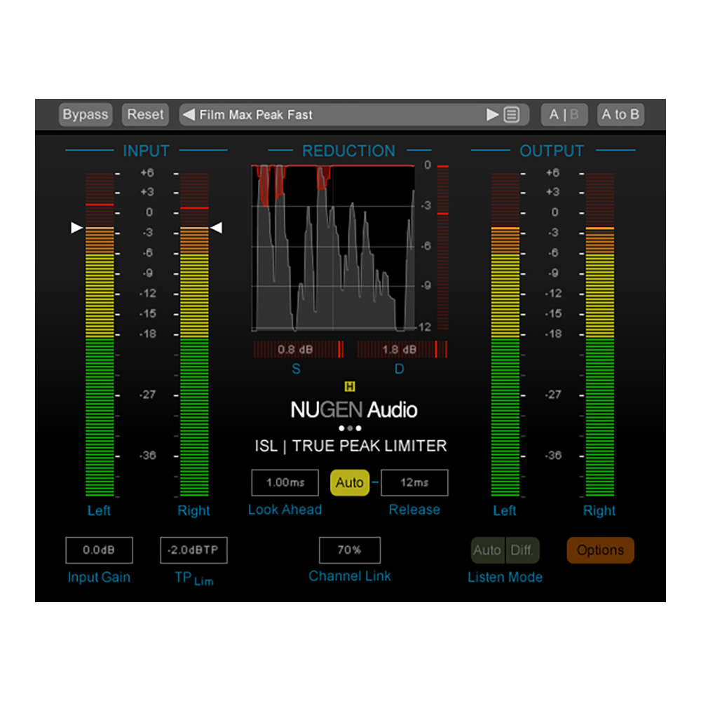 NUGEN Audio <br>ISL 2 ST | True Peak Limiter (stereo only)