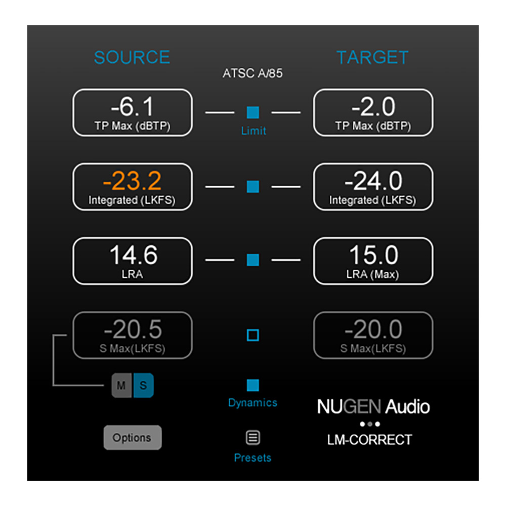 NUGEN Audio <br>LM-Correct with DynApt extension