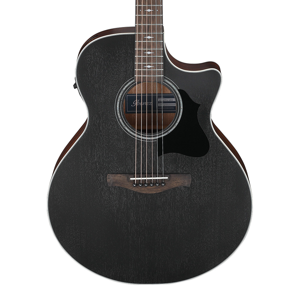 Ibanez <br>AE140-WKH (Weathered Black Open Pore Top, Open Pore Natural Back and Sides)