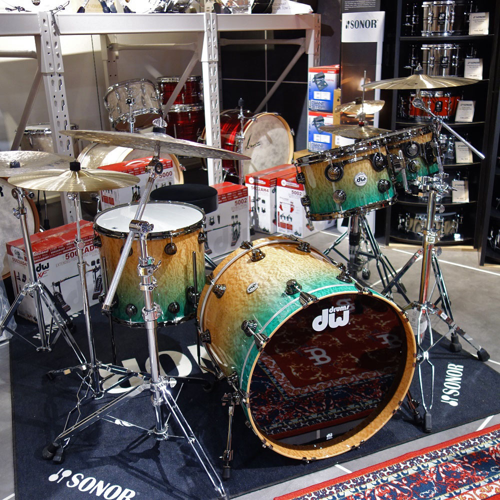 dw <br>Collector's Maple&Mahogany Hybrid Shell Drum Set / Quilted Moabi / Exotic