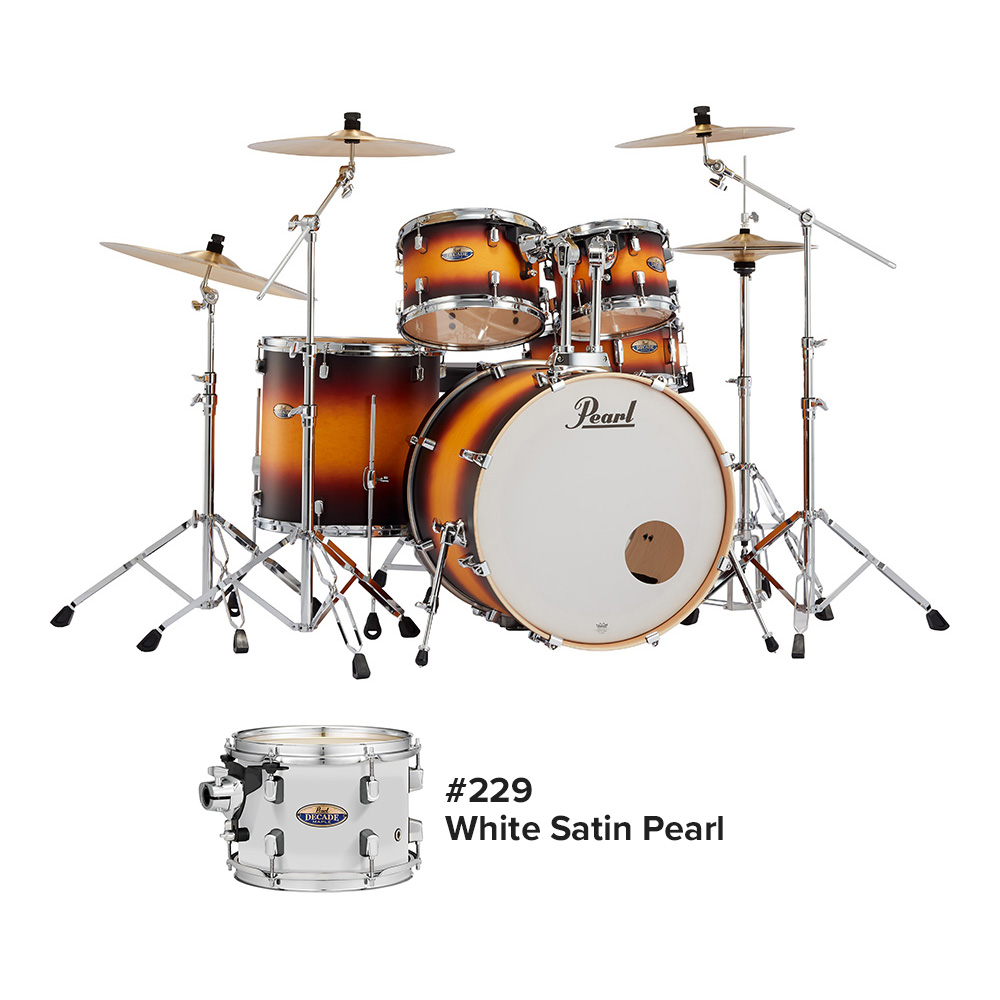 Pearl <br>DECADE MAPLE "Ready Set Go" DMP825S/C-2CSN #229 White Satin Pearl