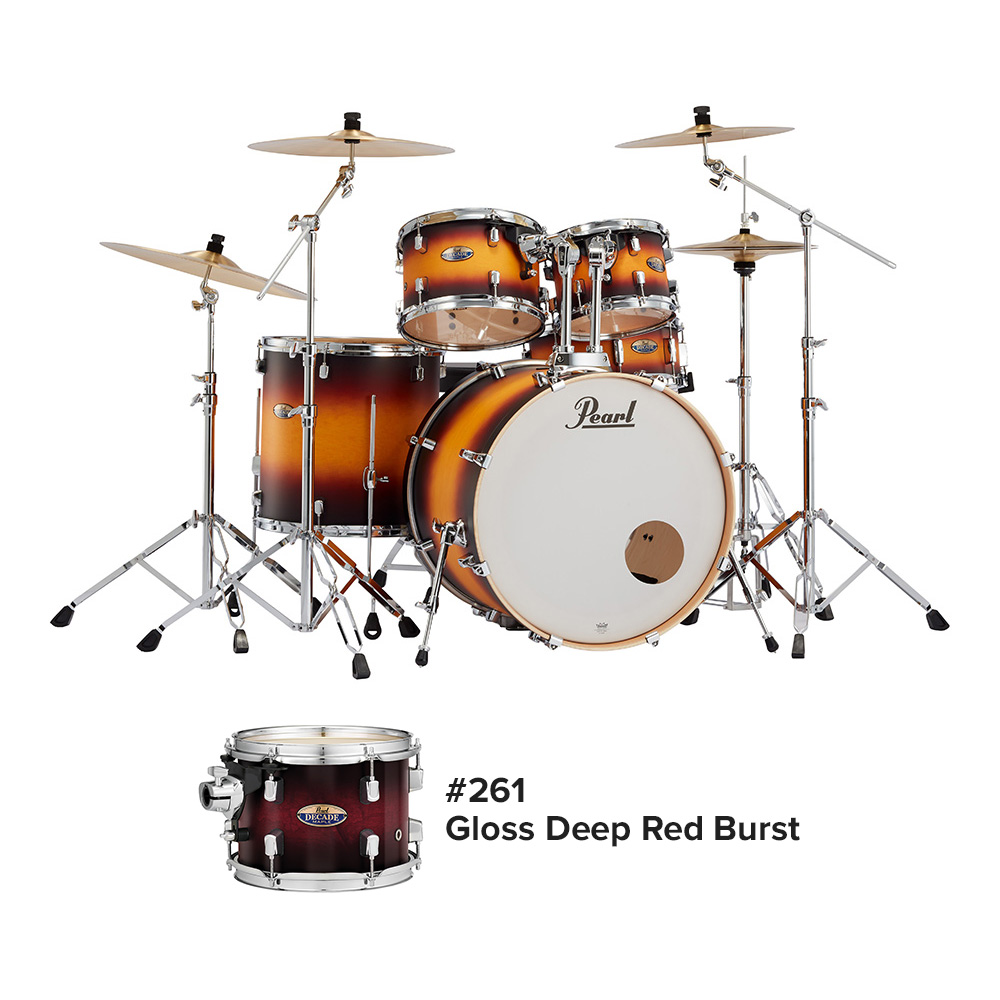 Pearl <br>DECADE MAPLE "Ready Set Go" DMP825S/C-2CSN #261 Gloss Deep Red Burst