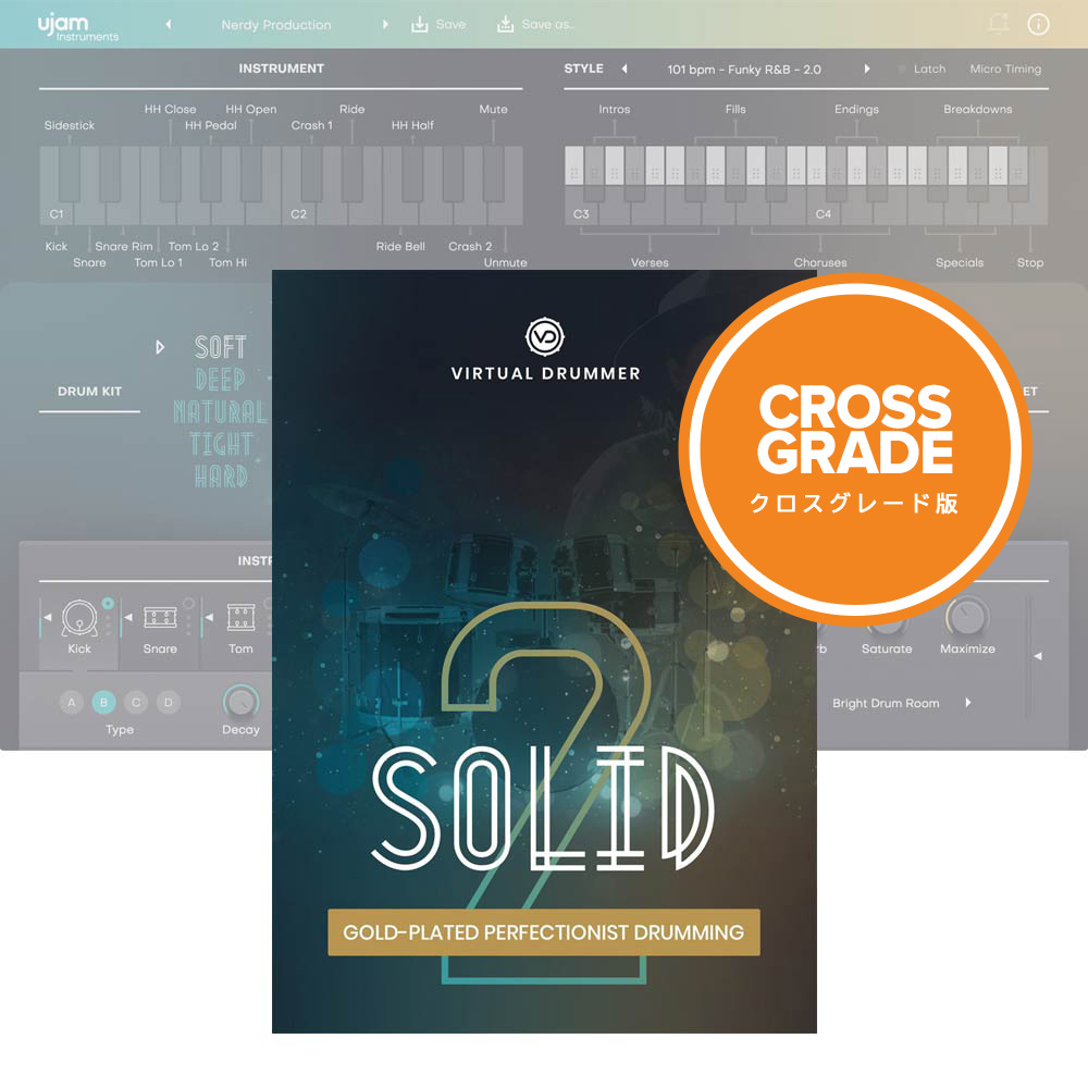 UJAM <br>Virtual Drummer SOLID 2 NXO[h