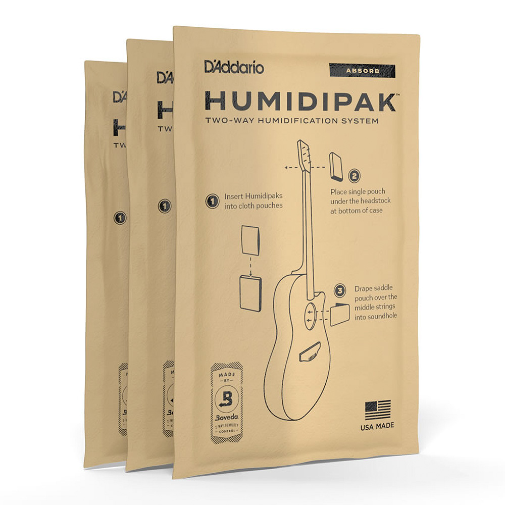 D'Addario <br>Humidipak Absorb Replacement 3-Pack [PW-HPAP-03]