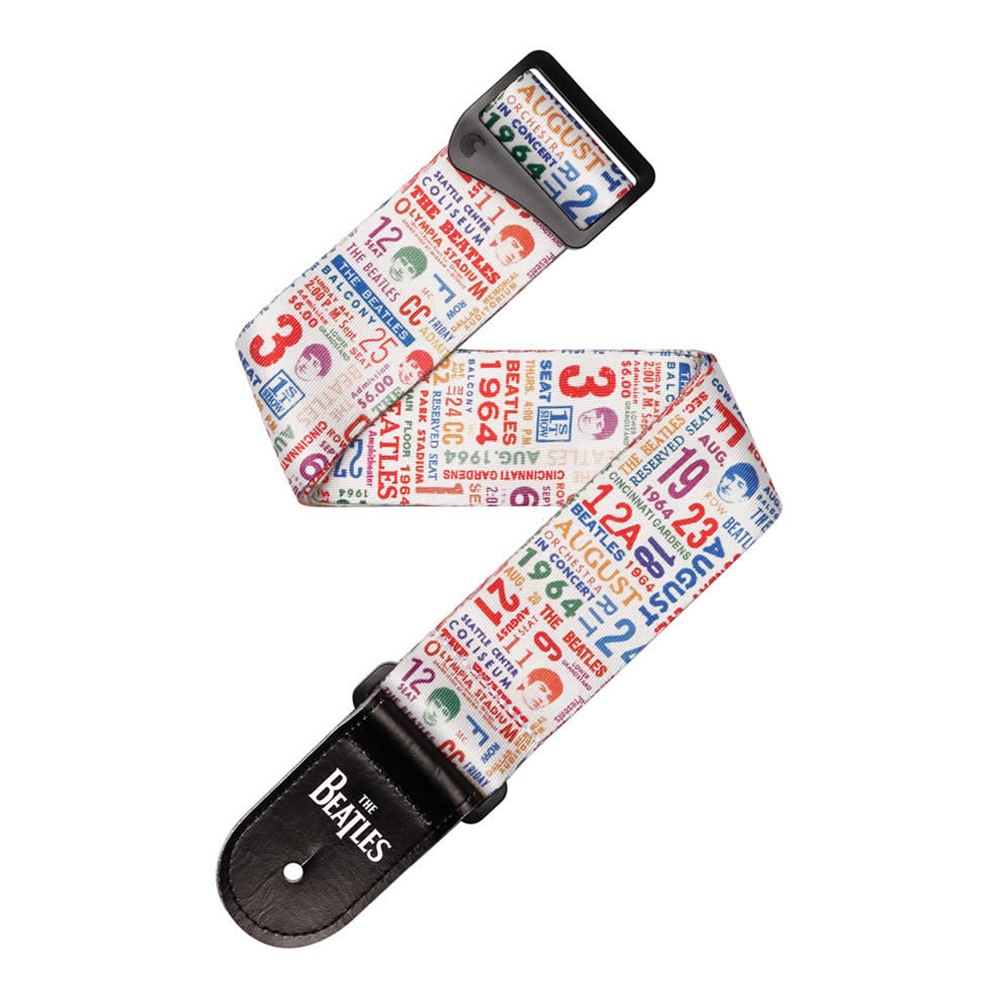 D'Addario <br>The Beatles Strap - 1964 Tour, Ticket Stubs Multi-Color [50BTL14]