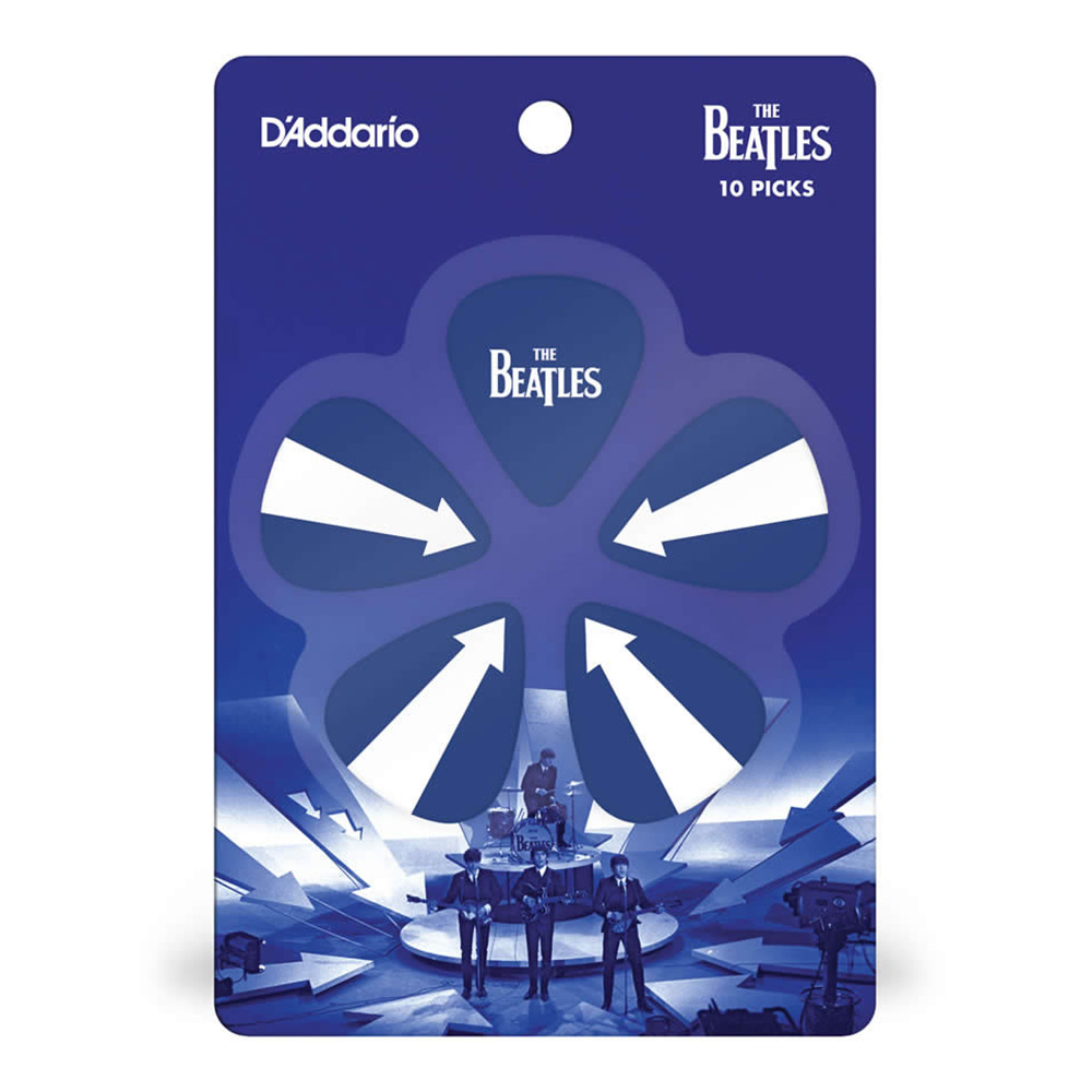 D'Addario <br>The Beatles 1964 Tour Ed Sullivan Stage Guitar Picks / Medium Gauge (.70mm), 10-Pack [1CWH4-10B10]