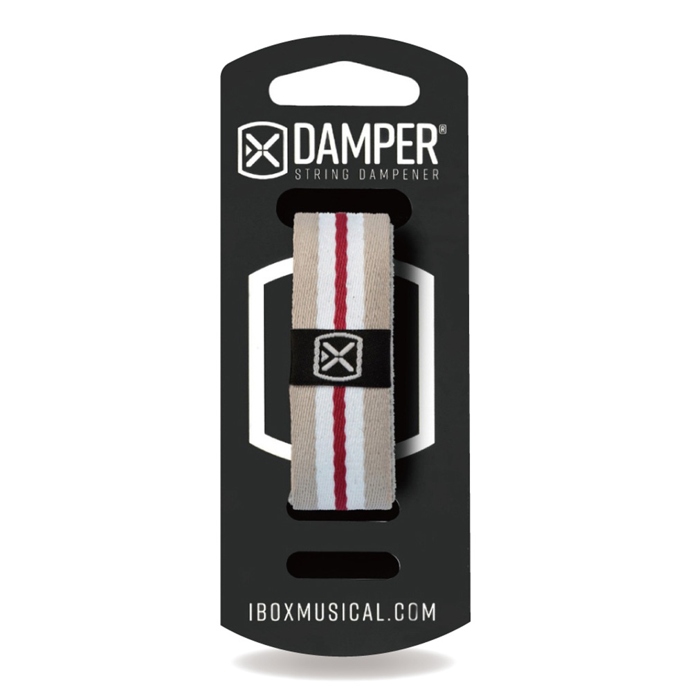 IBOX Musical <br>STRING DAMPER - GREY/WHITE/RED POLYESTER & FABRIC TAG / MEDIUM [DKMD01]