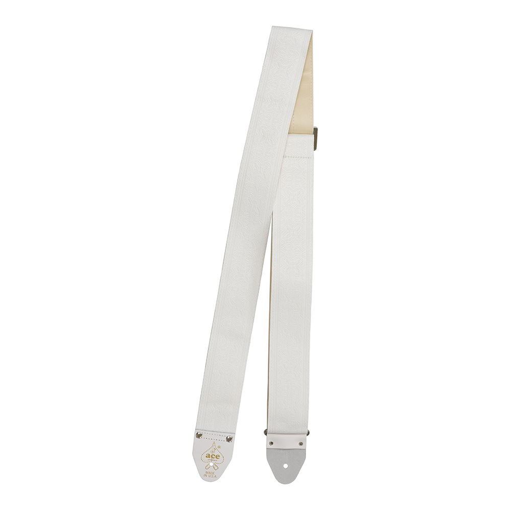 D'Andrea <br>Ace Guitar Straps ACE-14 -Greenwich White-