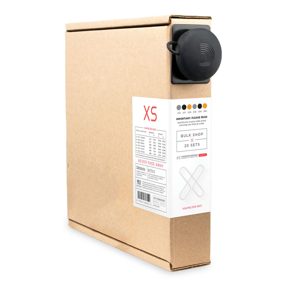 D'Addario <br>XSAPB1356-B25 [XS Phosphor Bronze, Medium 13-56][BULK SHOP 25Zbg]