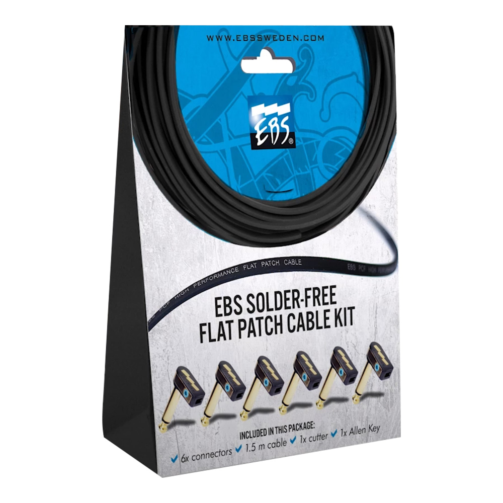 EBS <br>SFC-K6J Solder-Free Flat Patch Cable Kit [tbgP[u 1.5m / vO 6Zbg]