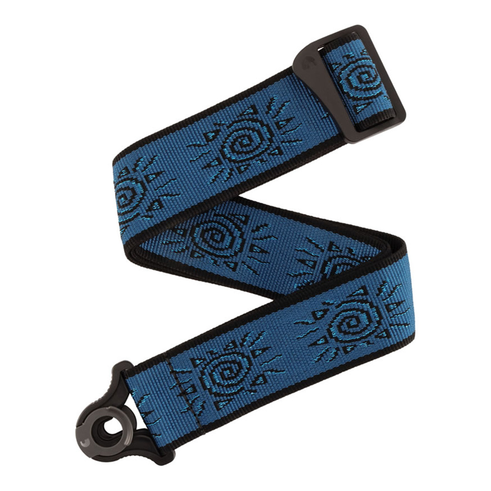D'Addario <br>Auto Lock Vintage Planet Waves Suns Strap, Blue Suns [50BALPW04]