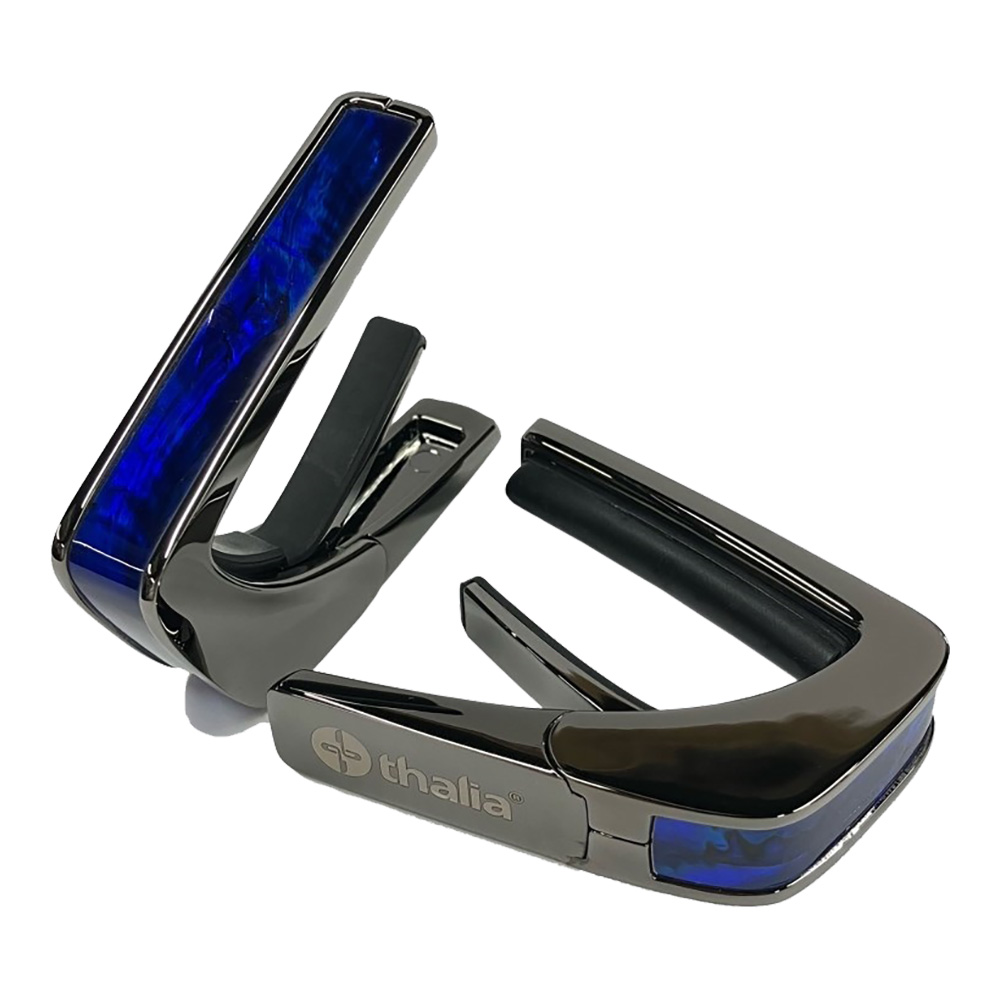 Thalia Capo <br>Exotic Shell / Electric Blue Angel Wing / Black Chrome