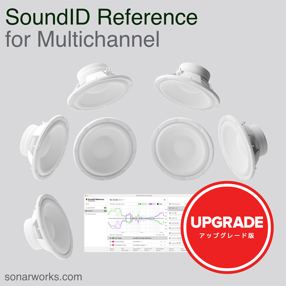 Sonarworks <br>Upgrade from SoundID Reference for Speakers and Headphones to Multichannel (key only)