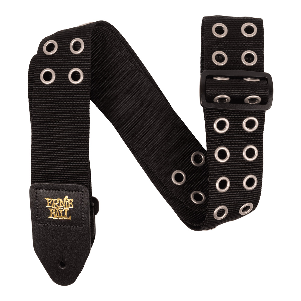 ERNIE BALL <br>#5397 Premium Guitar Strap/Bass Strap - Hole Lotta Metal Silver