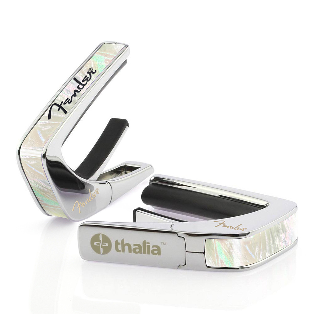 Thalia Capo <br>Fender License Model / White Mother Of Pearl w/Black Spaghetti Logo / Chrome