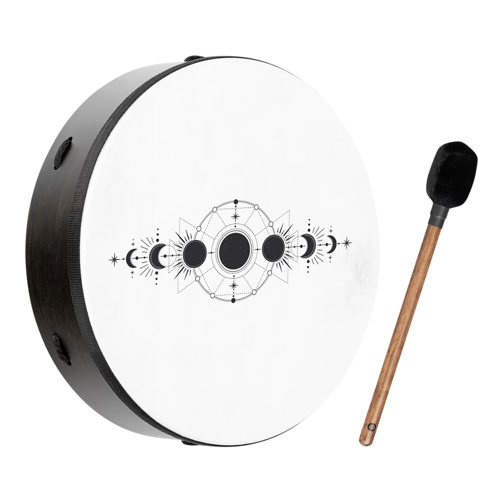 MEINL Sonic Energy <br>14" Ritual Drum, Moon Phases, True Feel Synthetic Head [RD14DWB-SH]