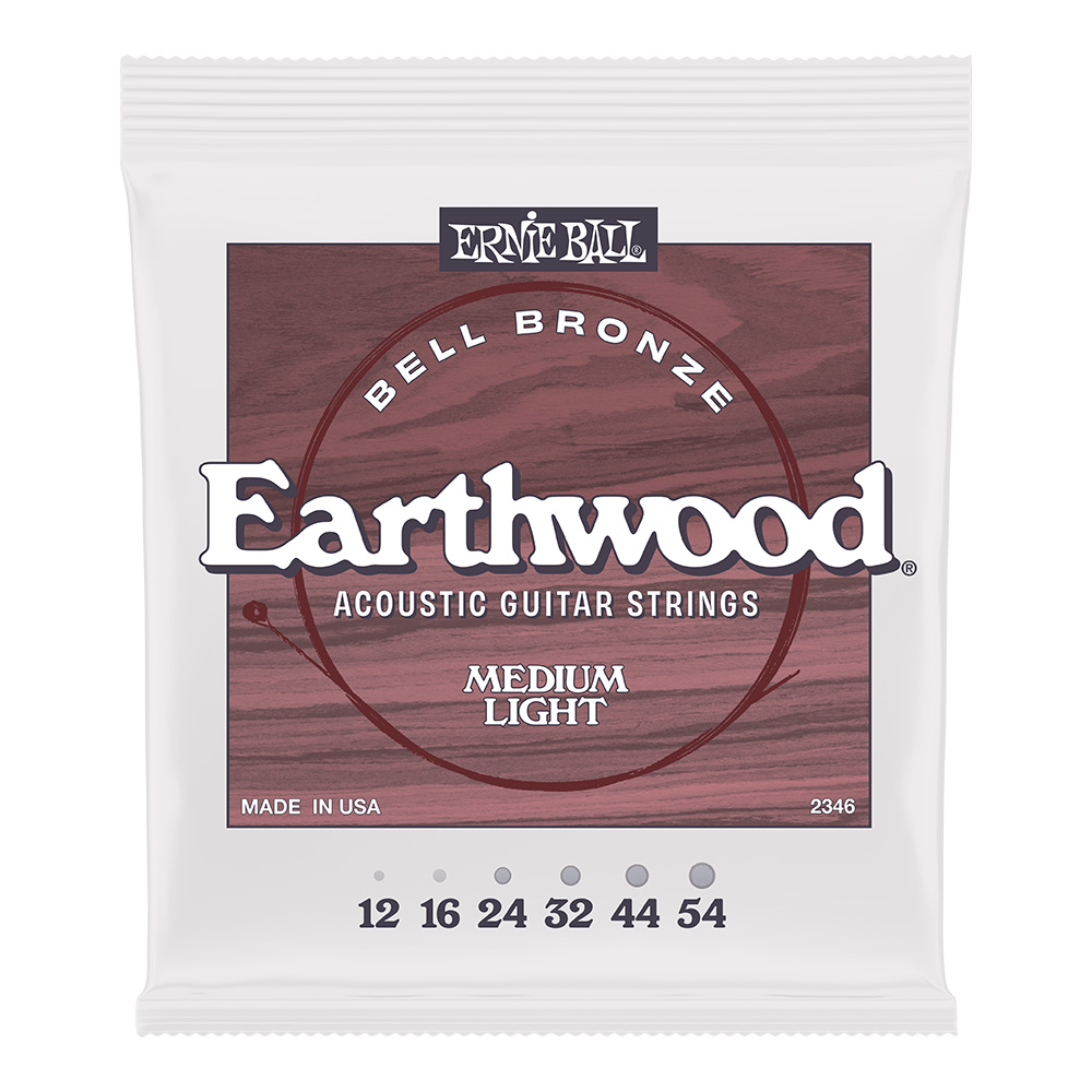 ERNIE BALL <br>#2346 Earthwood Bell Bronze Medium Light 12-54