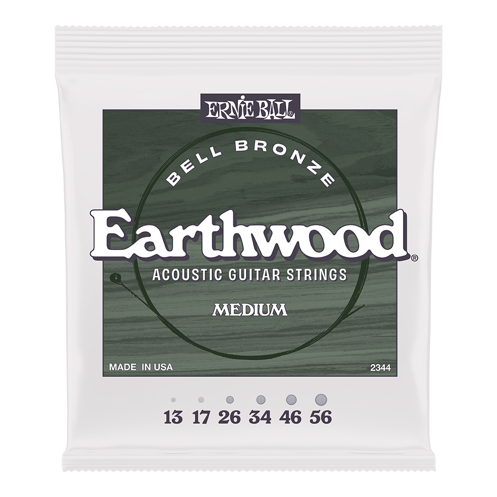ERNIE BALL <br>#2344 Earthwood Bell Bronze Medium 13-56