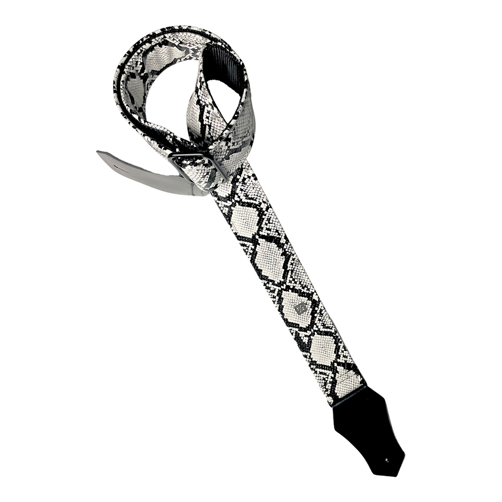 Get'm Get'm <br>Electric Snake 2" Guitar Strap / White Snake [00111627]