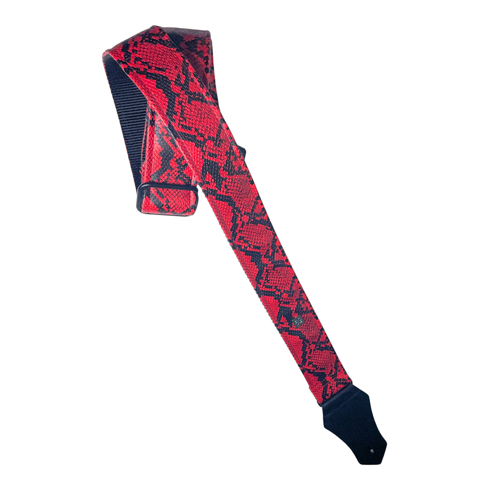 Get'm Get'm <br>Electric Snake 2" Guitar Strap / Red Snake [00111629]