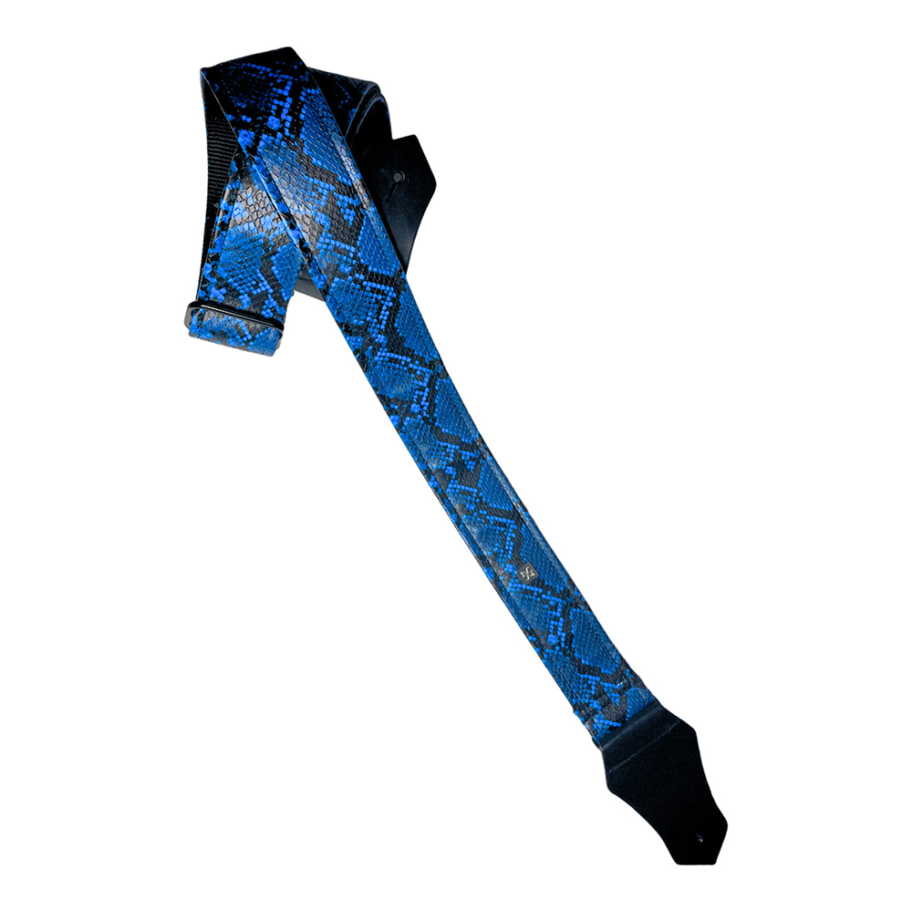 Get'm Get'm <br>Electric Snake 2" Guitar Strap / Blue Snake [00111630]