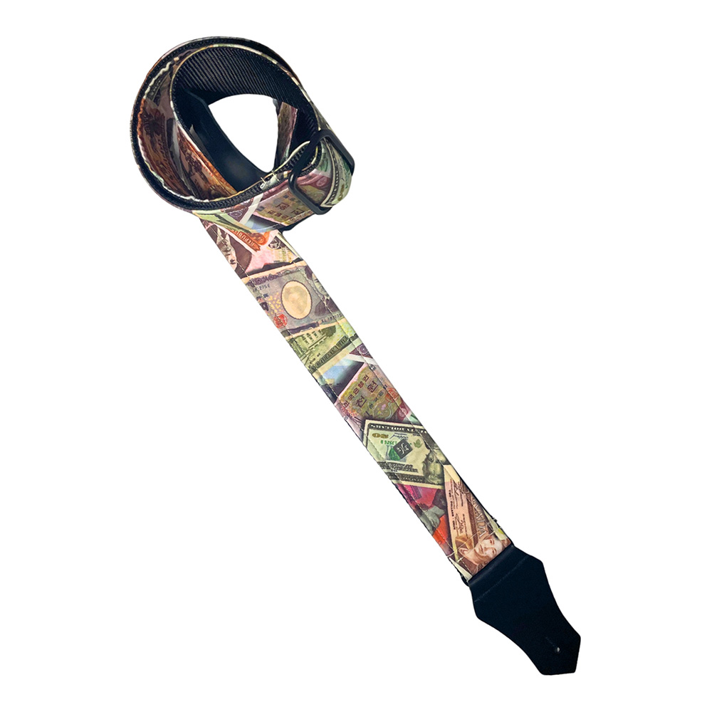 Get'm Get'm <br>Good Vibes 2" Guitar Strap / Money Talks [00111635]
