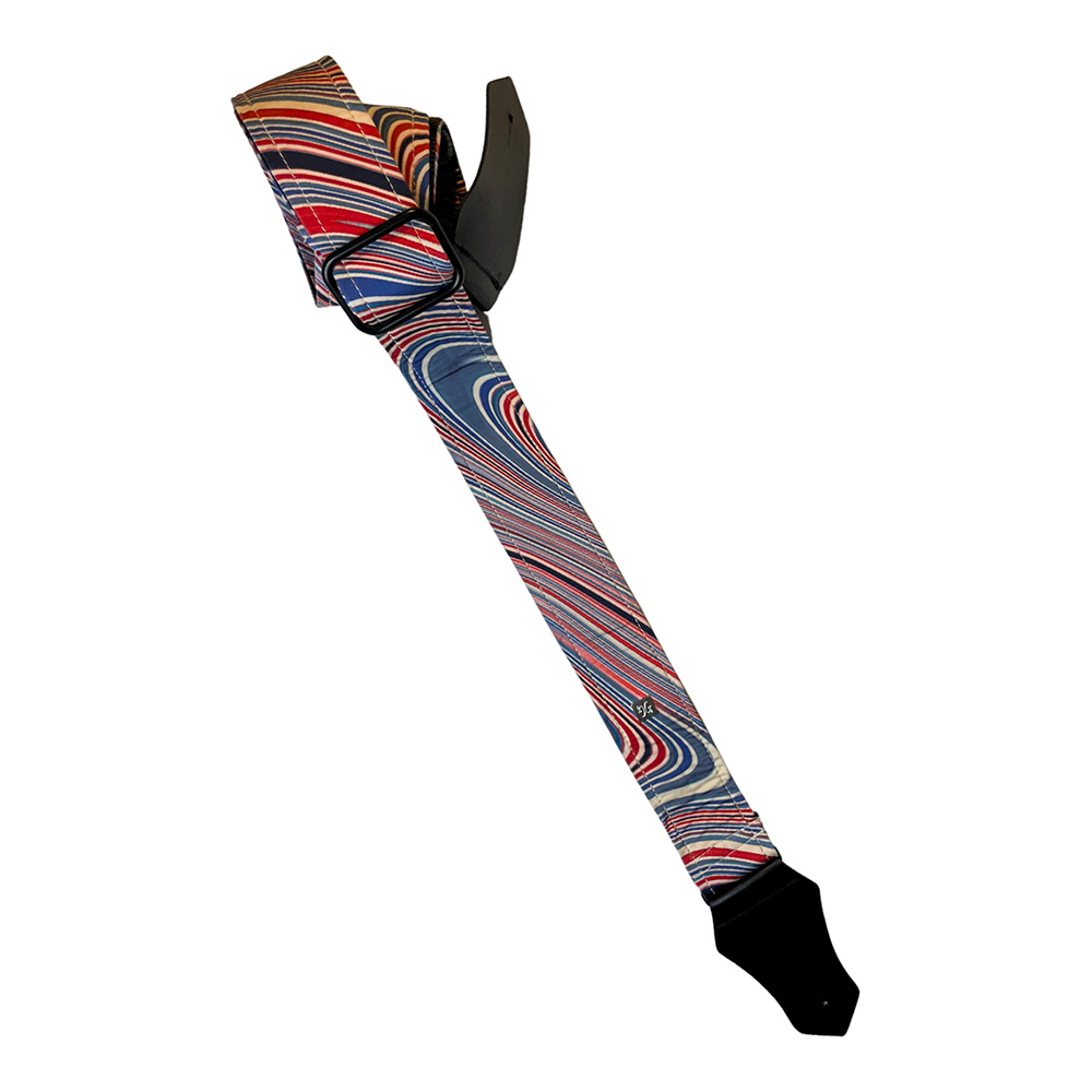Get'm Get'm <br>Good Vibes 2" Guitar Strap / Groovy Red White & Blue [00111637]