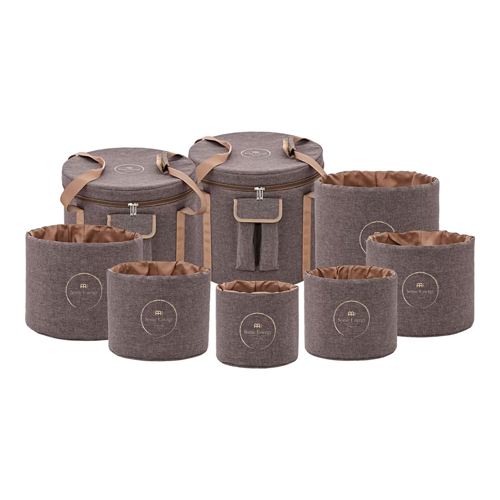 MEINL Sonic Energy <br>Crystal Singing Bowl Travel Bag Set, Brown [CSBPSSET3]