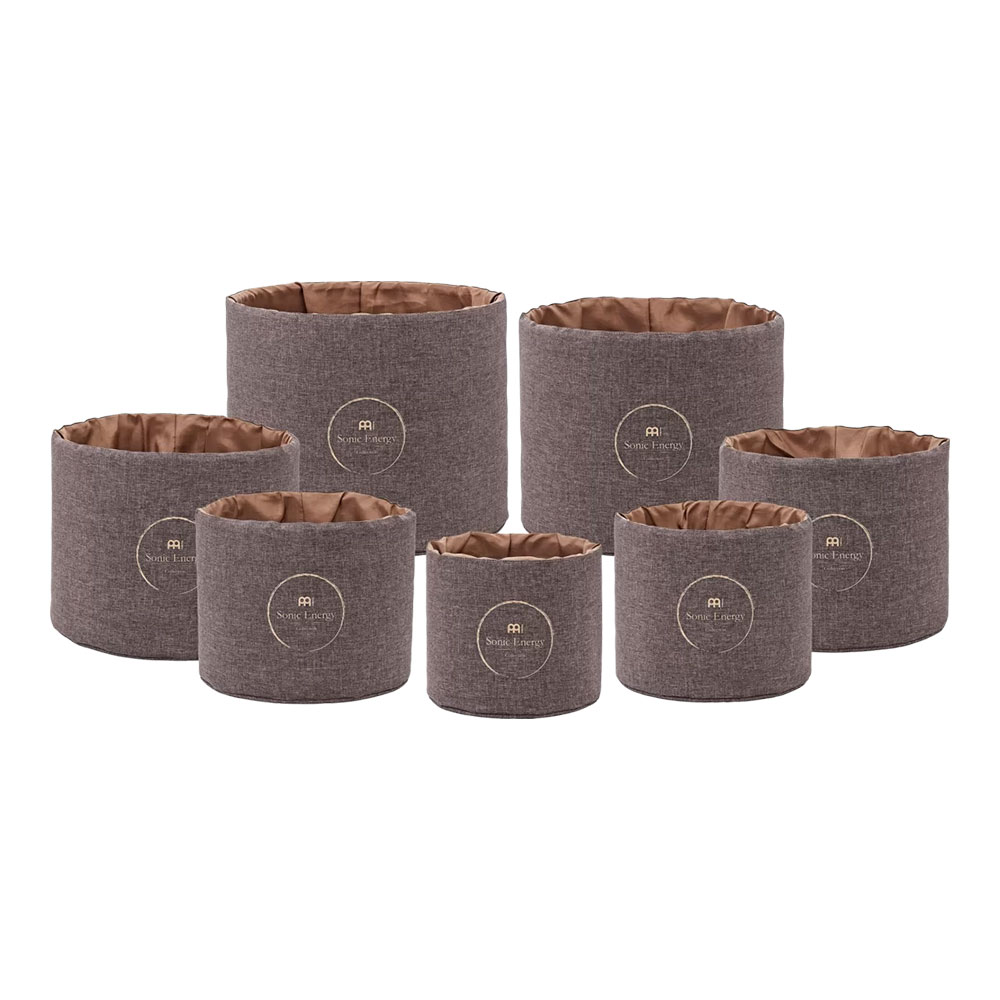 MEINL Sonic Energy <br>Crystal Singing Bowl Sleeve Set, Brown [CSBPSSET2]