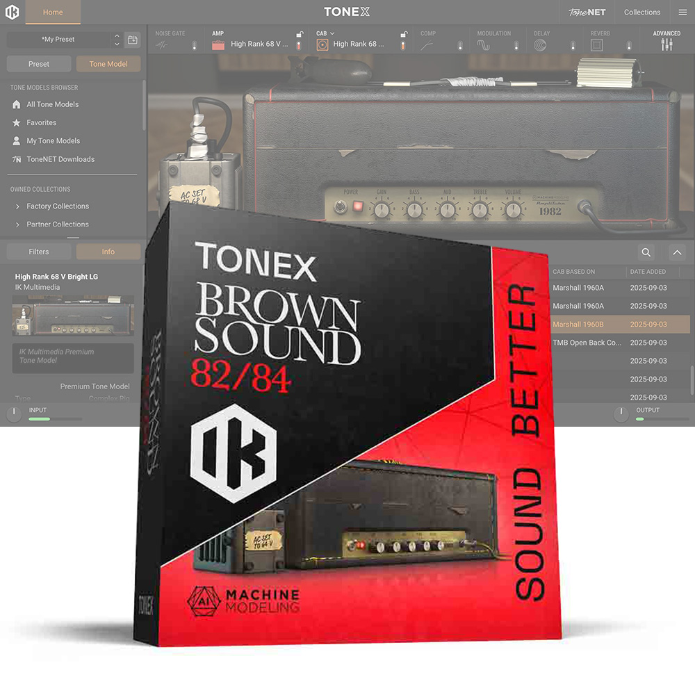 IK Multimedia <br>TONEX Brown Sound 82/84