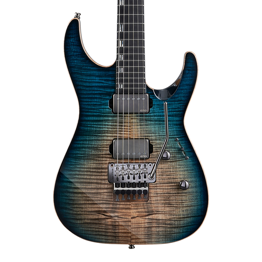 ESP <br>M-II CTM FR/FM BKAQBC (Black Aqua Burst C w/Blue Pearl Black)