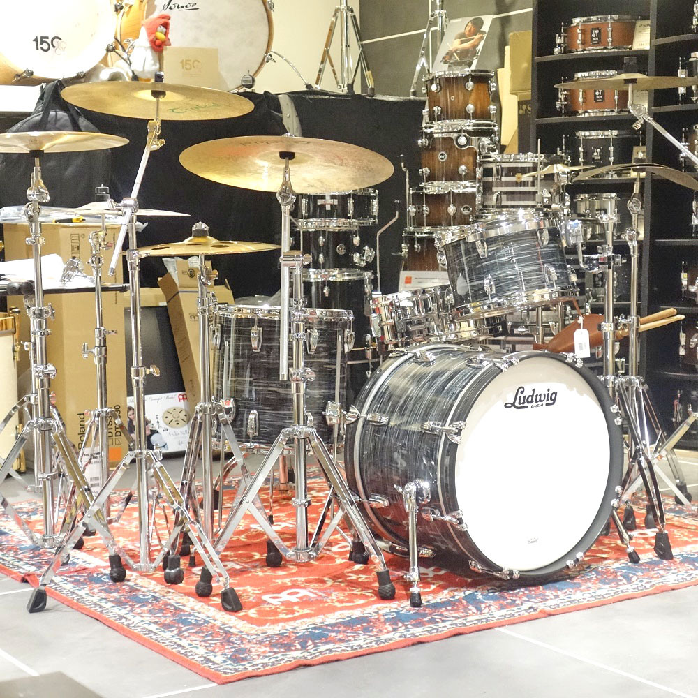 Ludwig <br>Legacy Maple Downbeat 3PC Drum Set Vintage Black Oyster