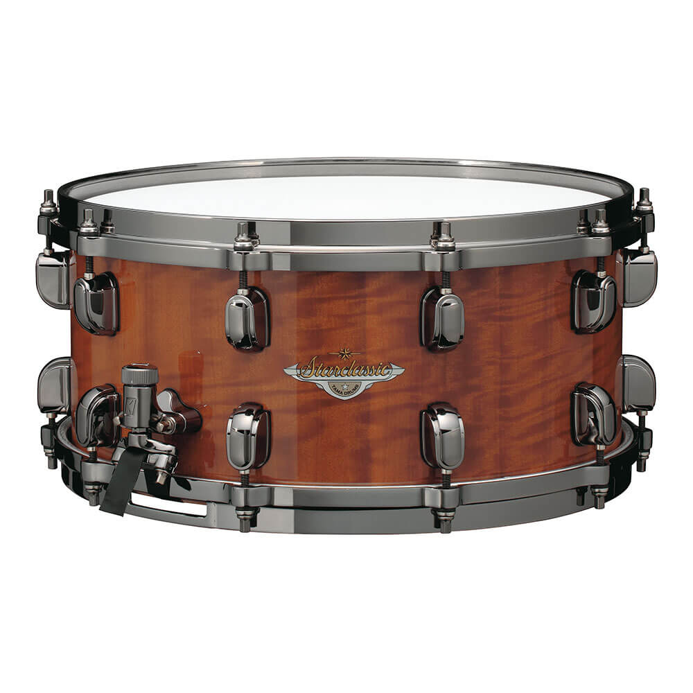 TAMA <br>STARCLASSIC Bubinga African Cherry Outer Ply Snare Drum 14"�~6.5 BES1465BA-GAC