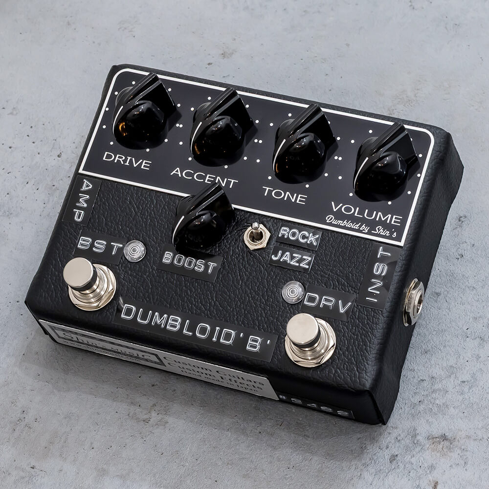 Shin's Music <br>Dumbloid 'B'Boost Special Black Tolex / Black Panel / Black Chicken Knob