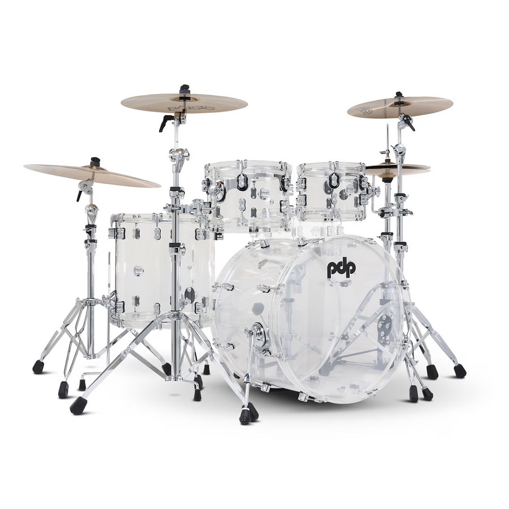 pdp by dw <br>Acrylic Clear Drums 4-Piece Kit