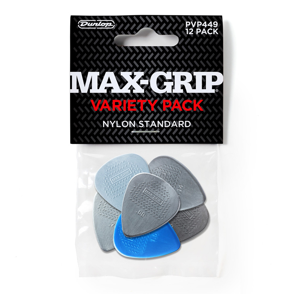 Jim Dunlop <br>PVP449 Max-Grip Nylon Standard Pick Variety Pack