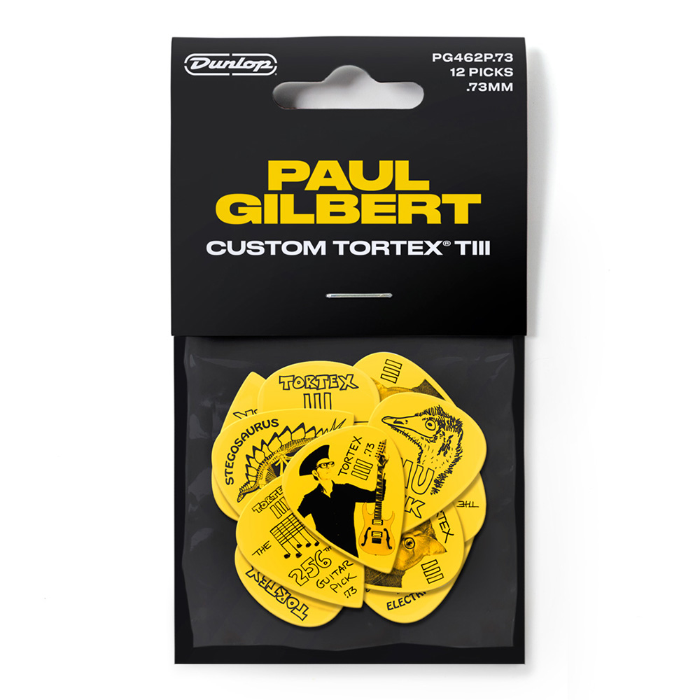 Jim Dunlop <br>PG462P Paul Gilbert Custom Tortex TIII Pick 0.73mm Players Pack