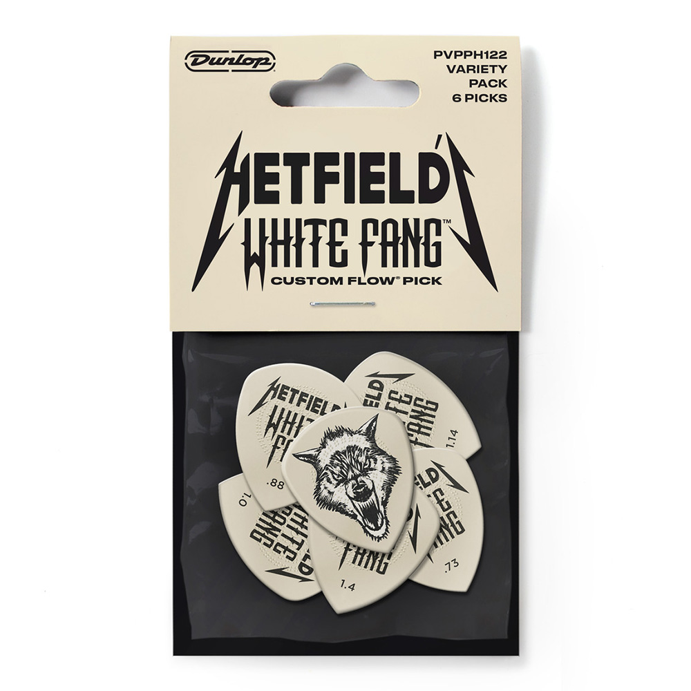 Jim Dunlop <br>PVPPH122 Hetfield's White Fang Custom Flow Pick Variety Pack