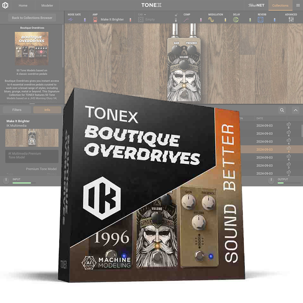 IK Multimedia <br>TONEX Boutique Overdrives