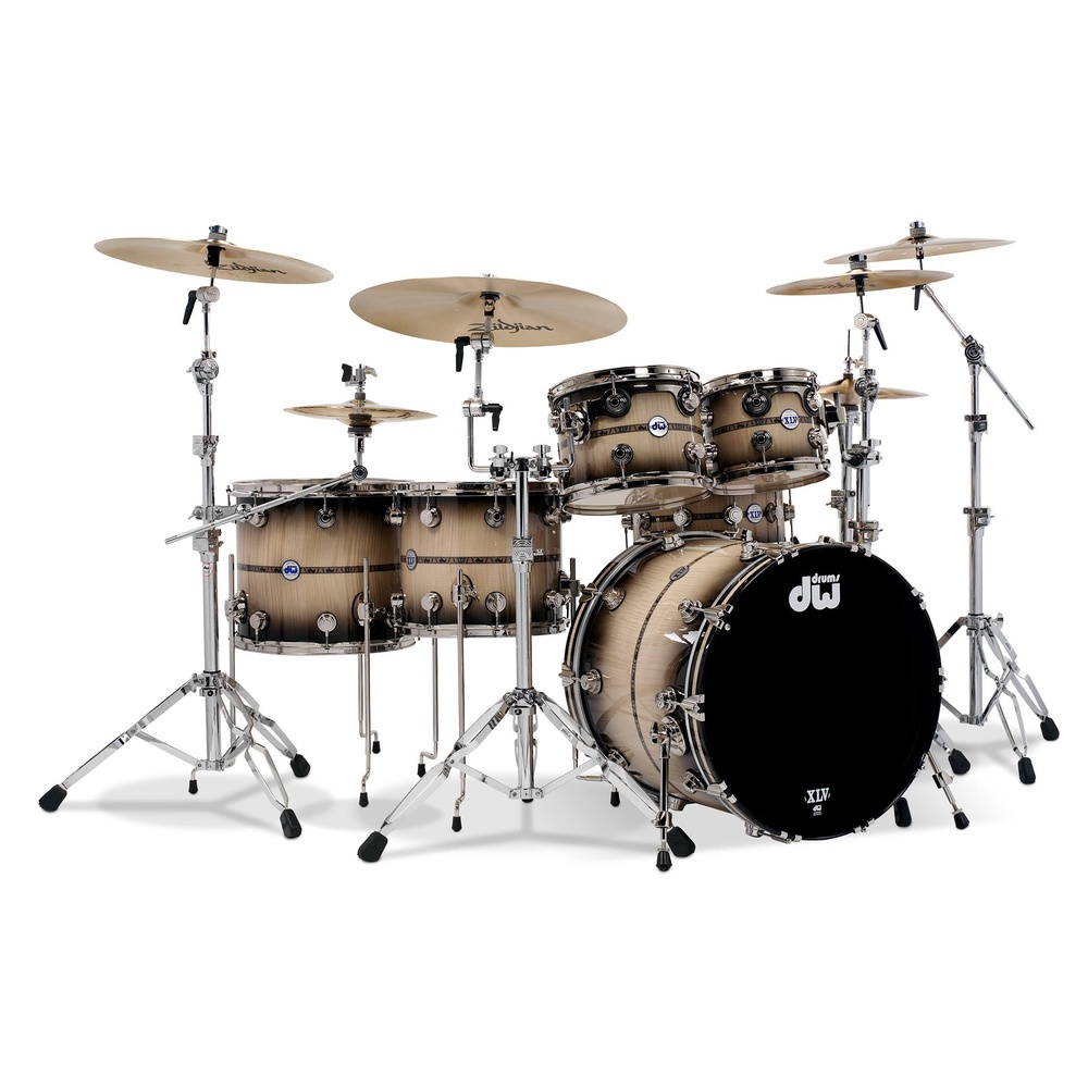 dw<br>Collector's Seies Maple 5pc Shell Kit / Natural to Black Burst