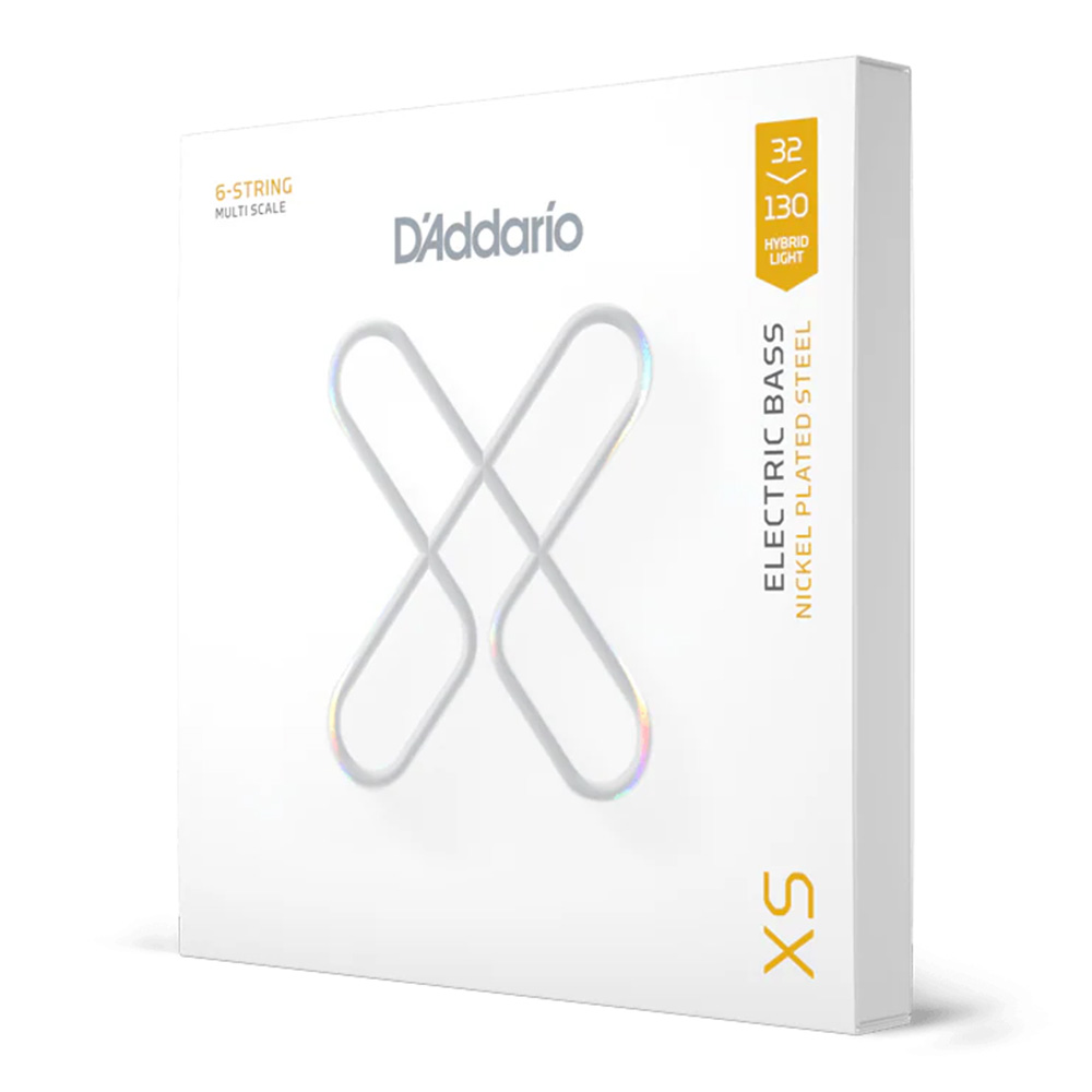 D'Addario <br>XSB32130MS [XS Nickel Bass, Hybrid Light, Multiscale, 6-String 32-130]