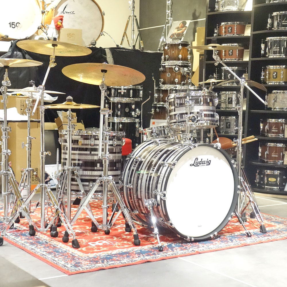 Ludwig <br>Legacy Mahogany 3pc Shell Pack Digital Black Sparkle