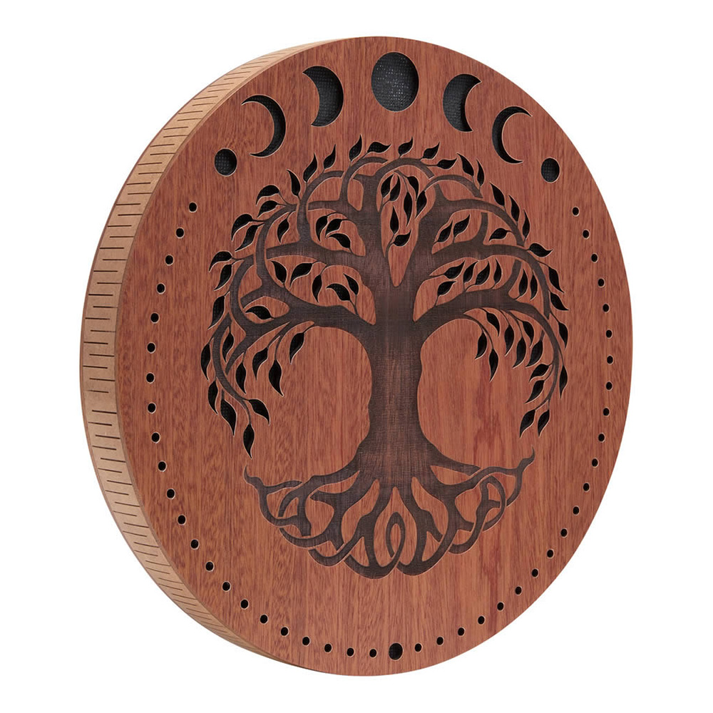 MEINL Sonic Energy <br>12" Rain Disk, Stream Sound, Moon Phases & Tree of Life Carving [RDS12MTOL]